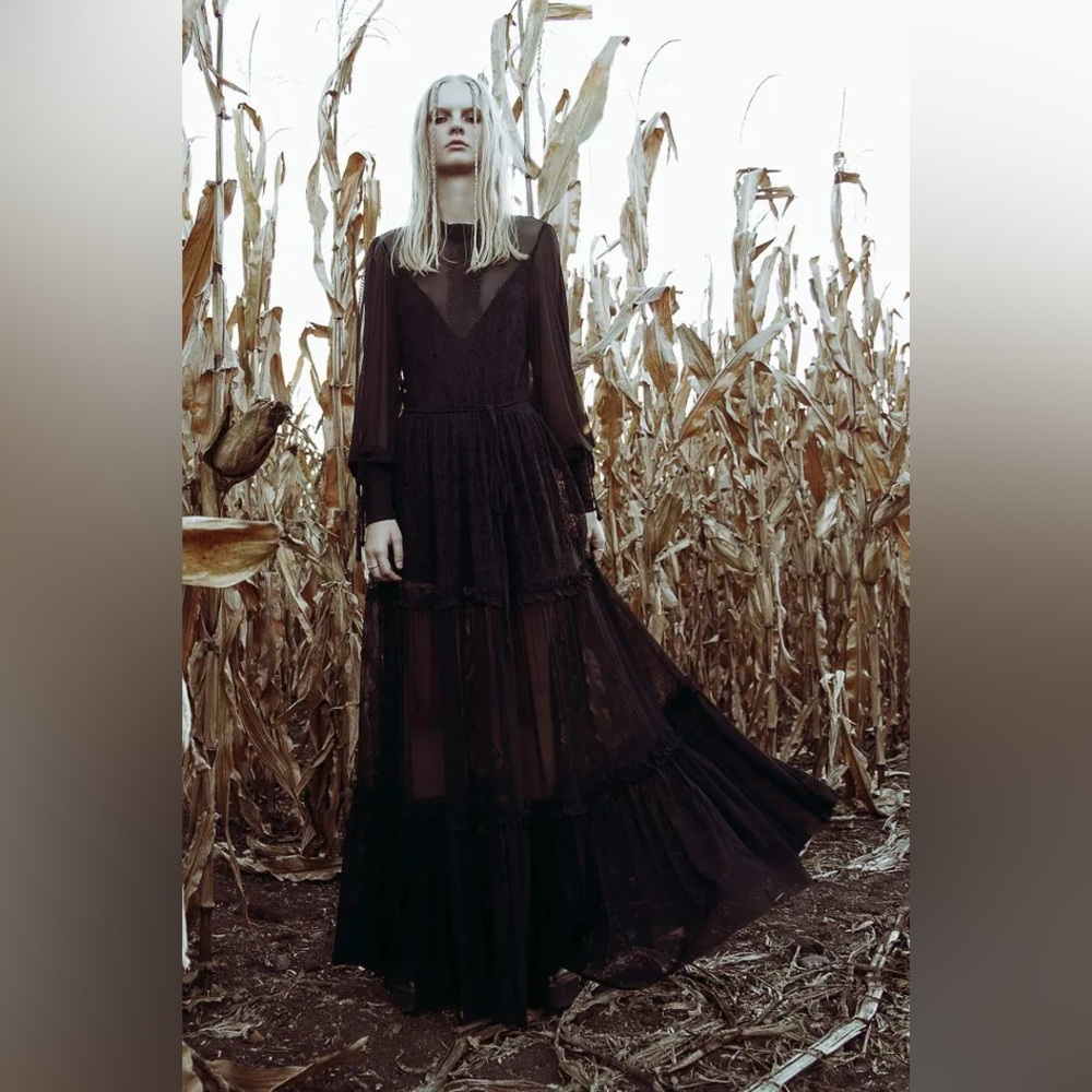 Blackmilk Midnight Ritual Victorian maxi dress